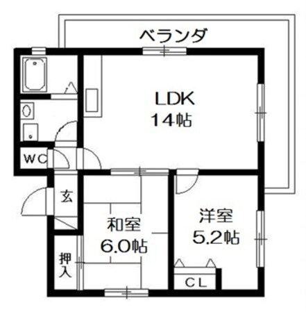 ヴィラデコローレの物件間取画像